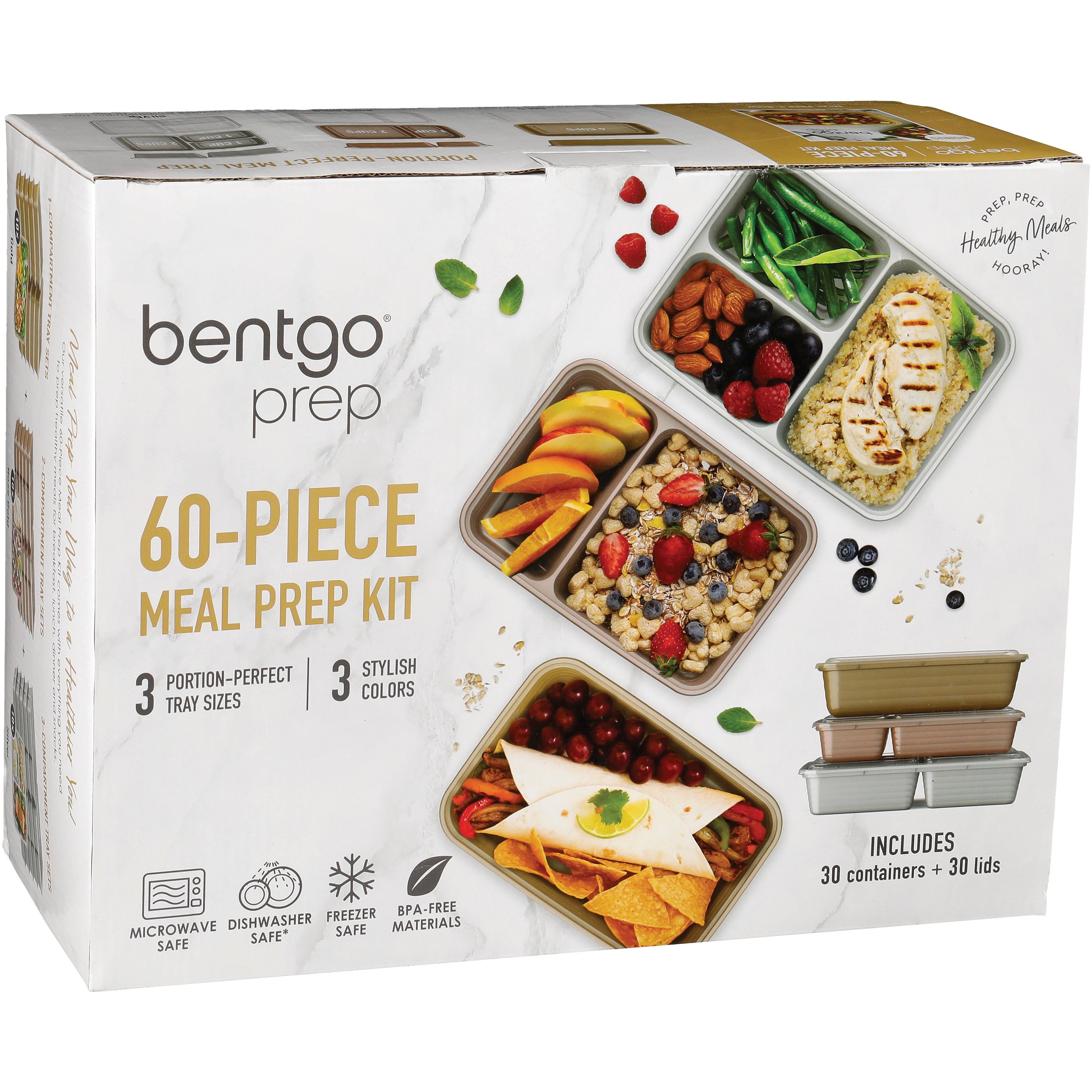 Bentgo Gleam Metallics Collection Portion Container Meal Prep Kit