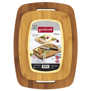 GoodCook Everyday Bamboo Cutting Boards, 3 pk