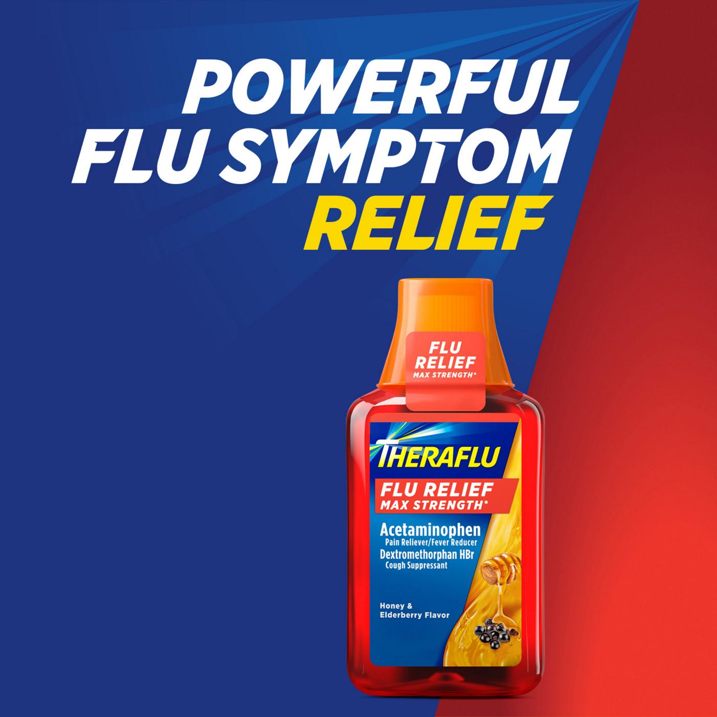 Theraflu Flu Relief Max Strength Syrup Honey & Elderberry; image 8 of 8