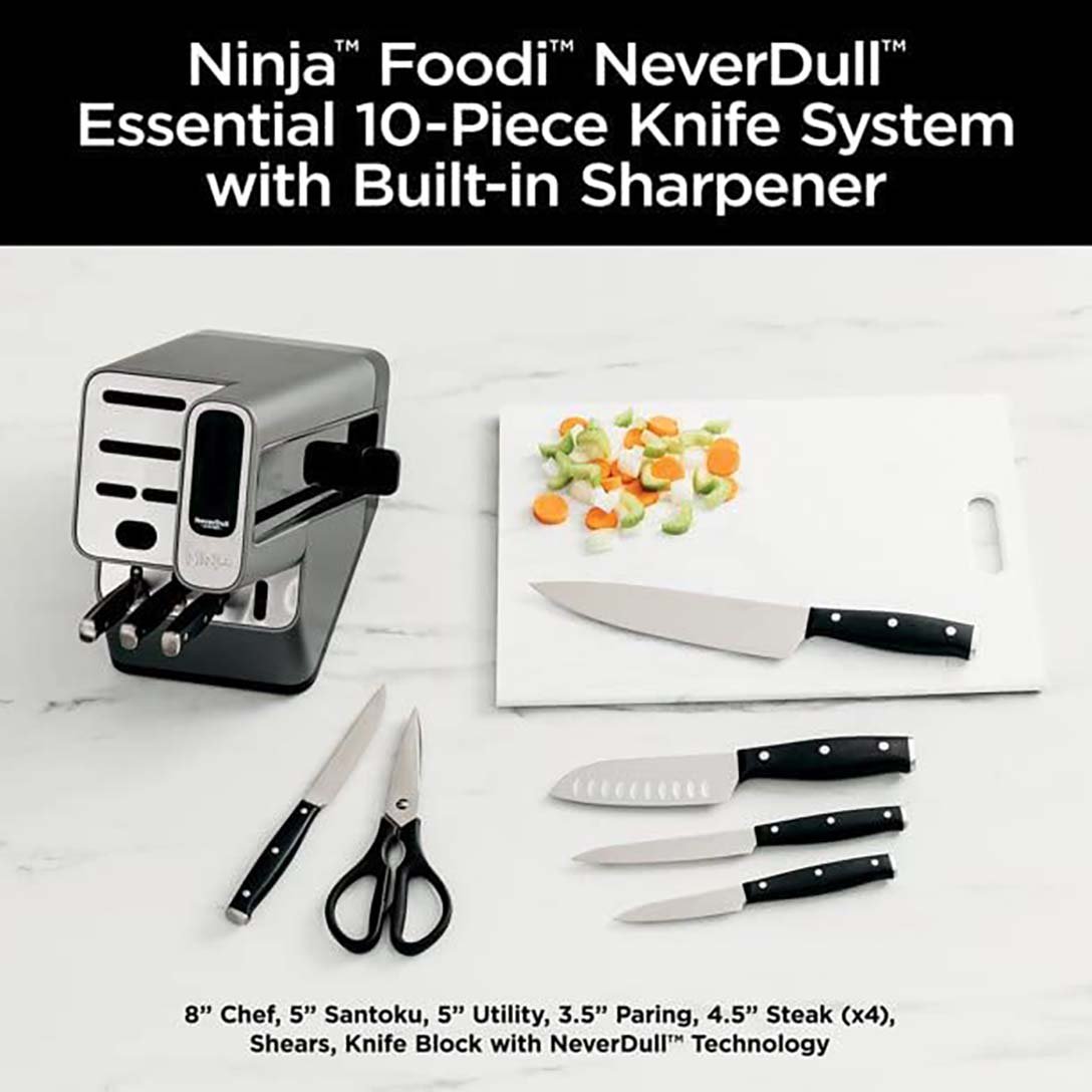 Ninja Foodie NeverDull Premium Knife System with BuiltIn Sharpener
