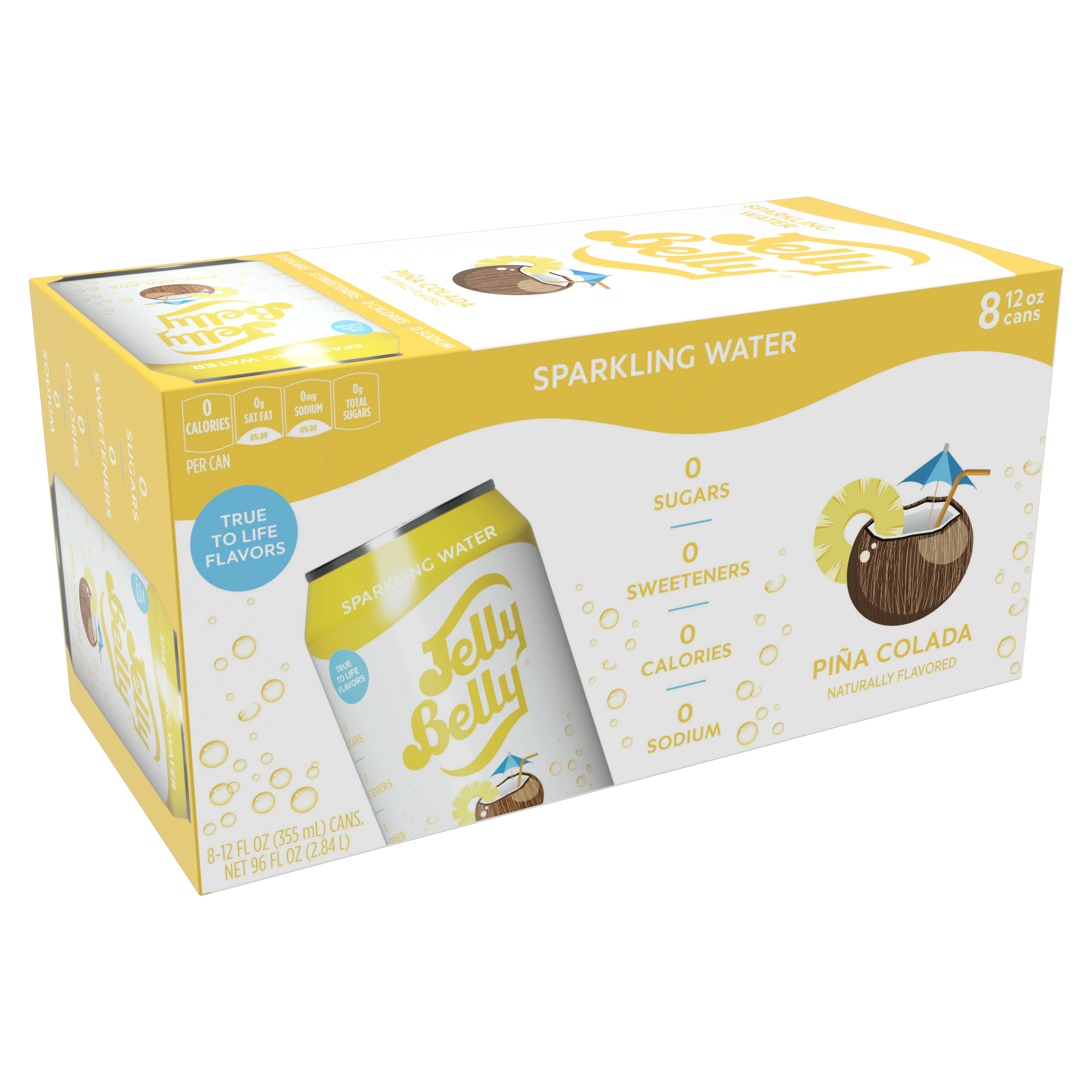 Jelly Belly Pina Colada Sparkling Water 12 Oz Cans Shop Water At H E B