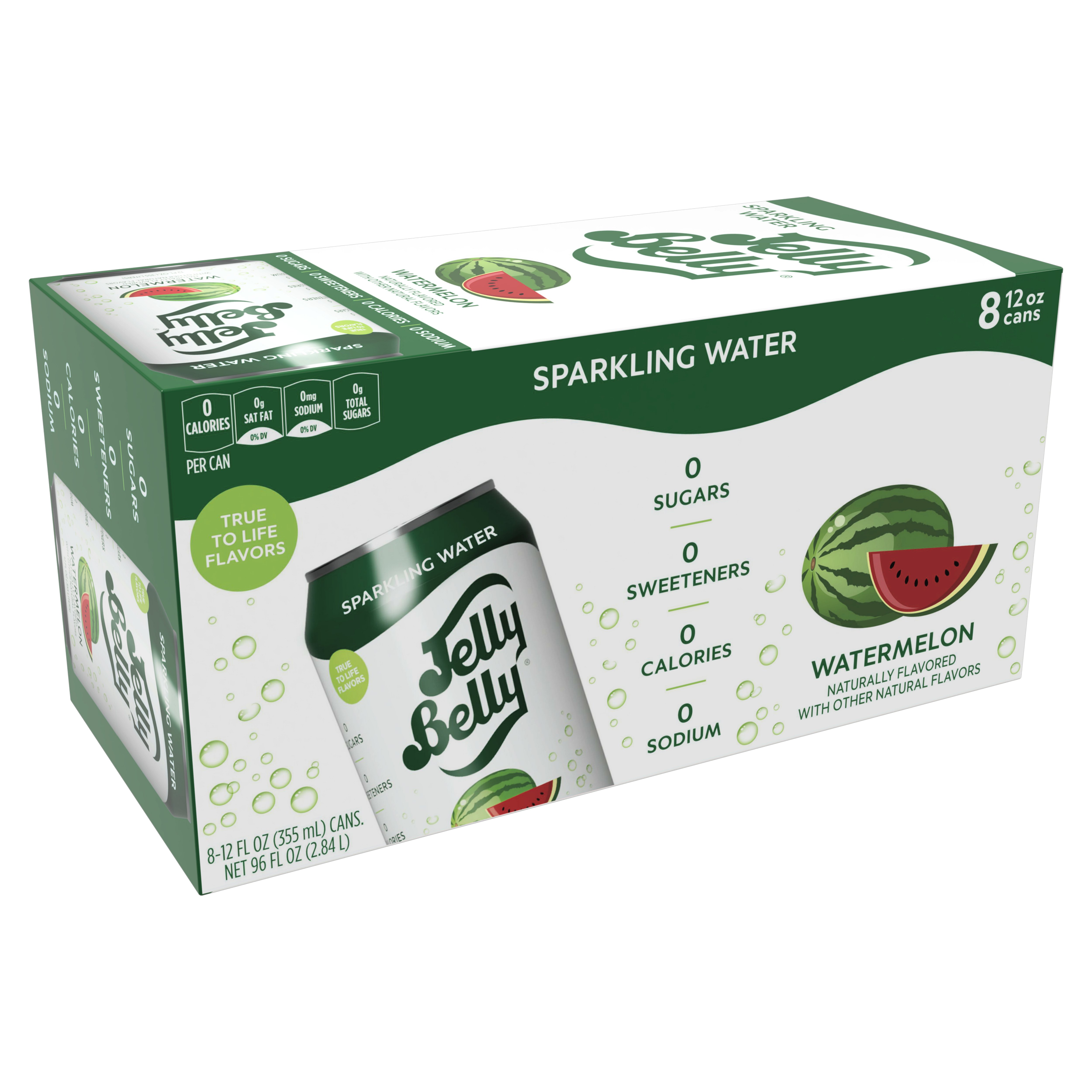 Jelly Belly Watermelon Sparkling Water 12 oz Cans Shop Water at HEB