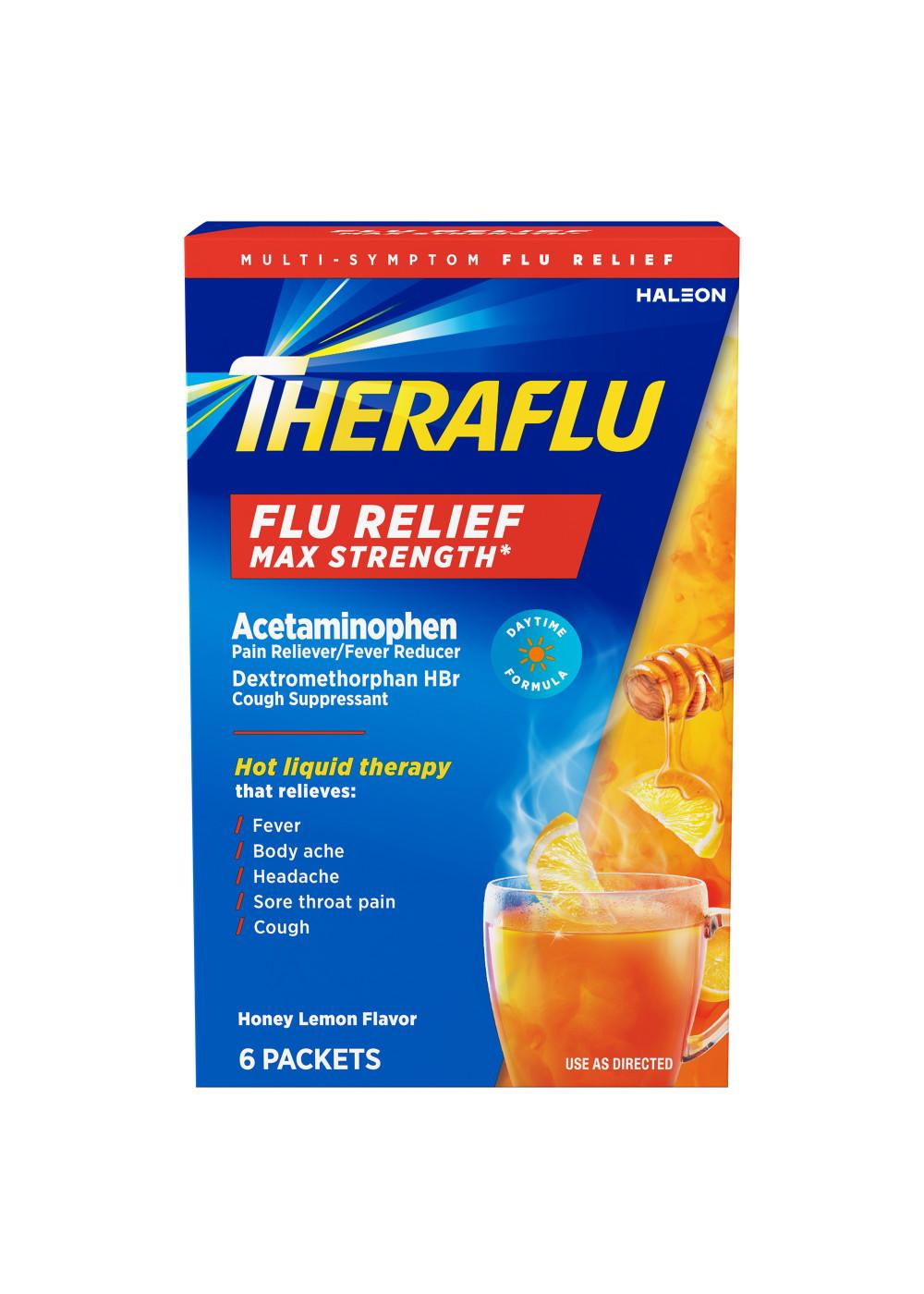 Theraflu Daytime Flu Relief Max Strength Packets - Honey Lemon ; image 7 of 8