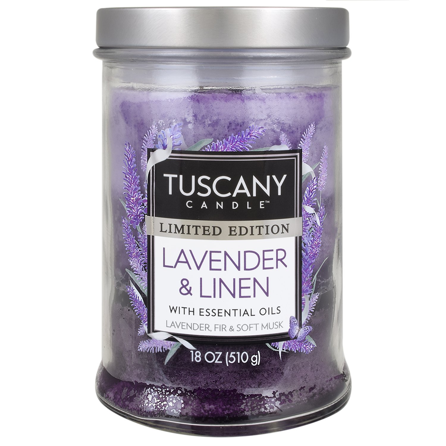 Tuscany Candle Limited Edition Premium Marble Collection Lavender & Linen Scent Jar Shop