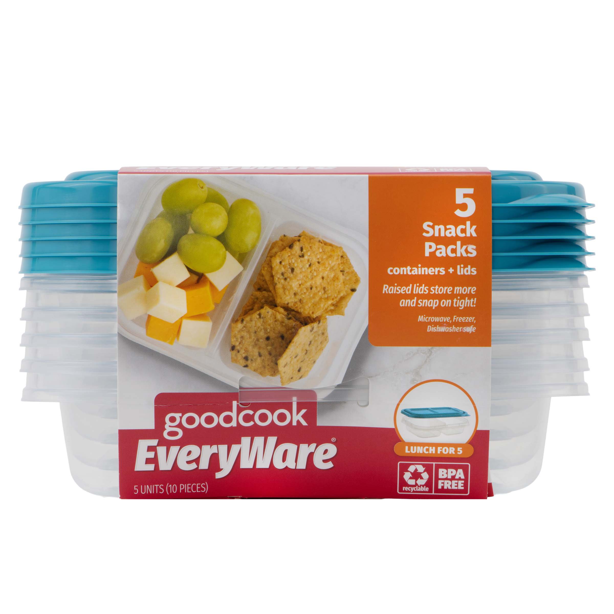 Good Cook EveryWare Snack Pack Containers + Lids - Shop Food