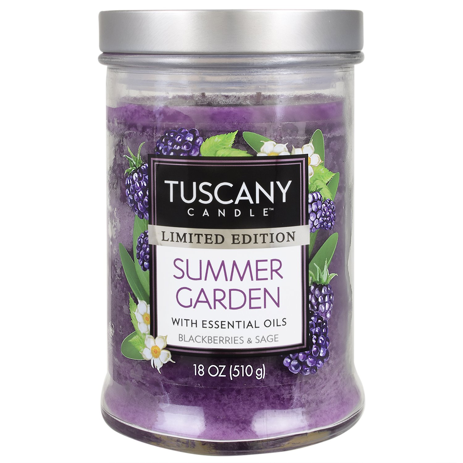 Tuscany Candle Limited Edition Premium Marble Collection Summer Garden Scent Jar Shop Candles