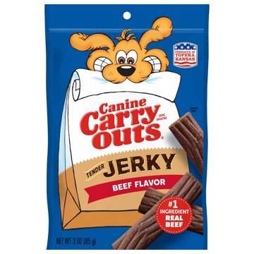 Canine Carry Outs Tender Jerky Beef Flavor Dog Treats, 3 oz
