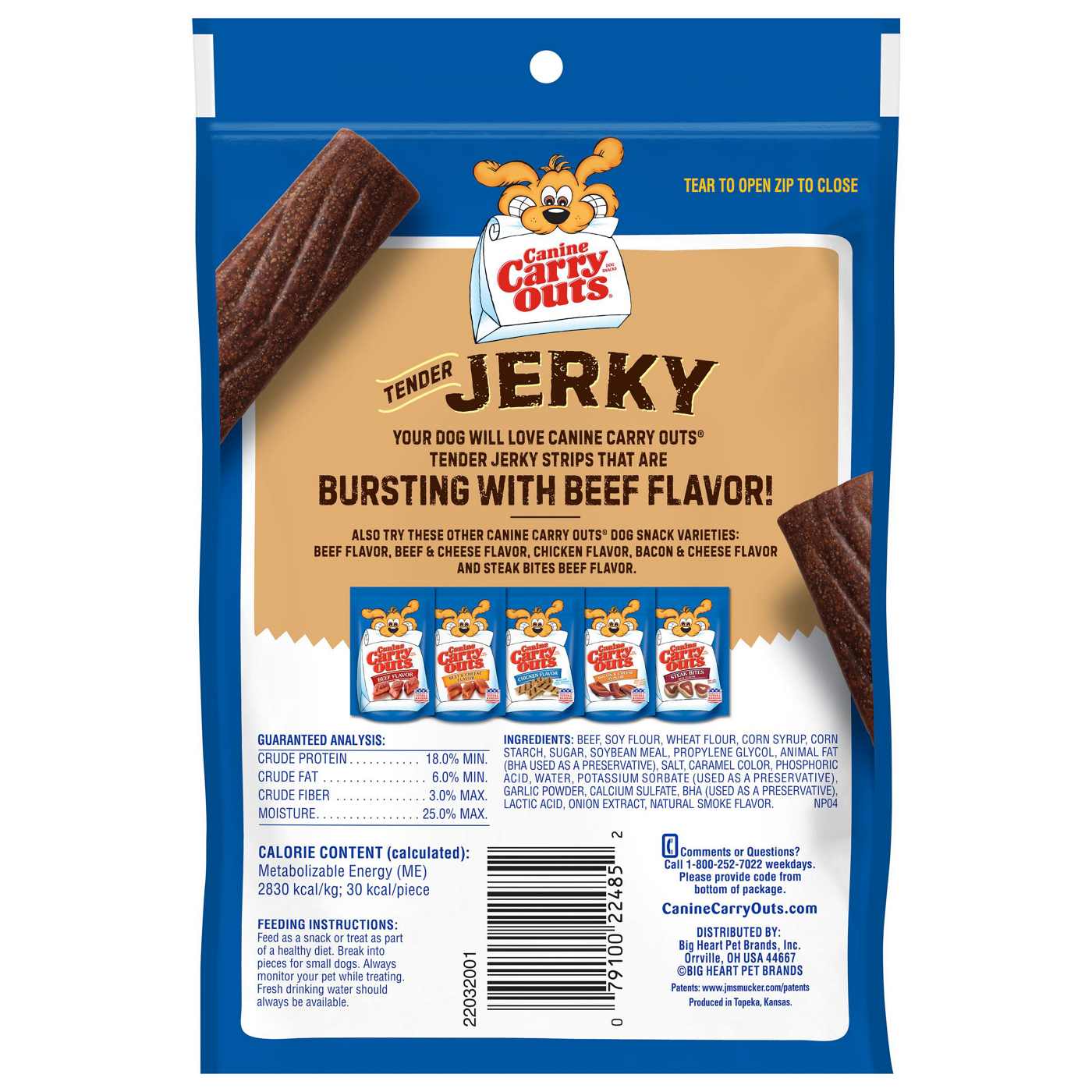 Canine Carry Outs Tender Jerky Beef Flavor Dog Treats; image 2 of 2