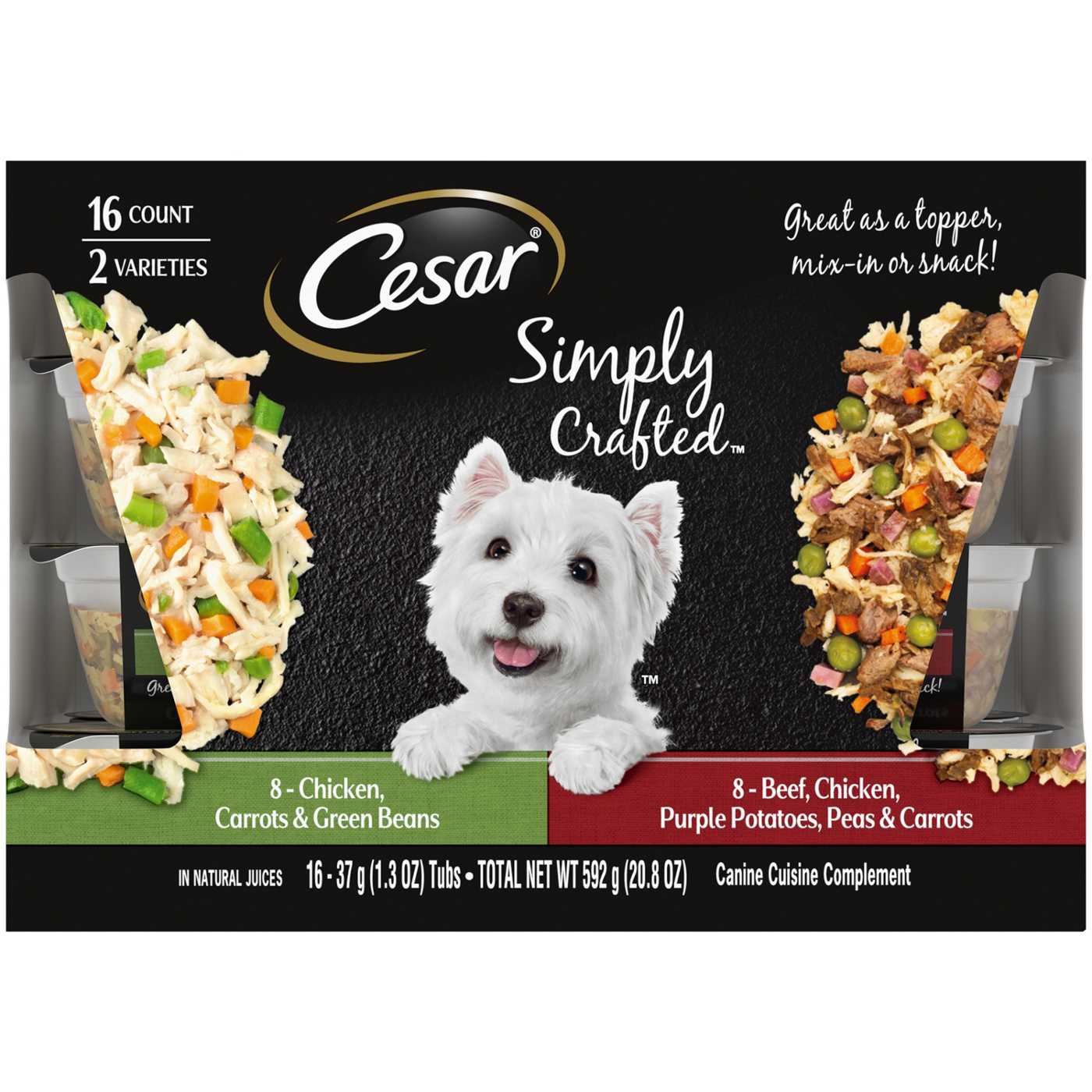 Cesar Simply Crafted Wet Dog Food Complements Variety Pack; image 1 of 2