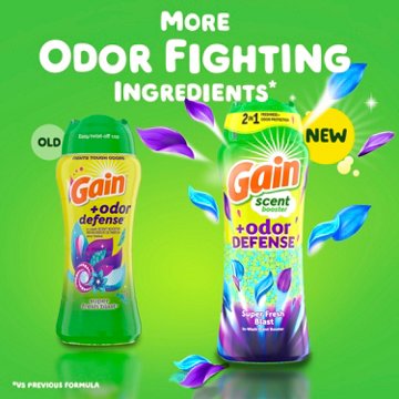 Gain Odor Defense In-wash Scent Booster Beads, Super Fresh Blast Scent, 21.1 oz