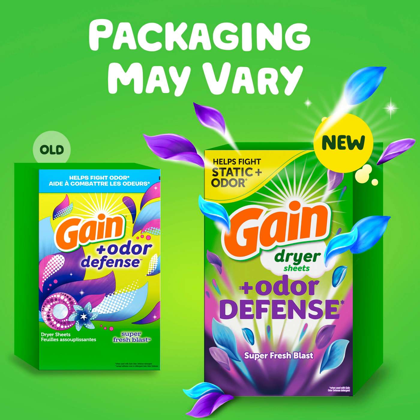 Gain + Odor Defense Fabric Softener Dryer Sheets - Super Fresh Blast; image 2 of 8
