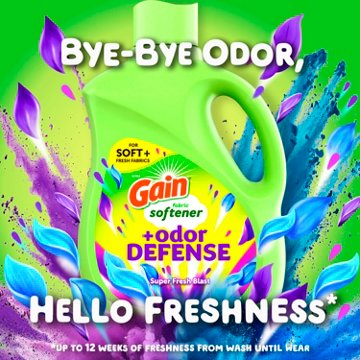 Gain Odor Defense Liquid Fabric Softener, Super Fresh Blast Scent