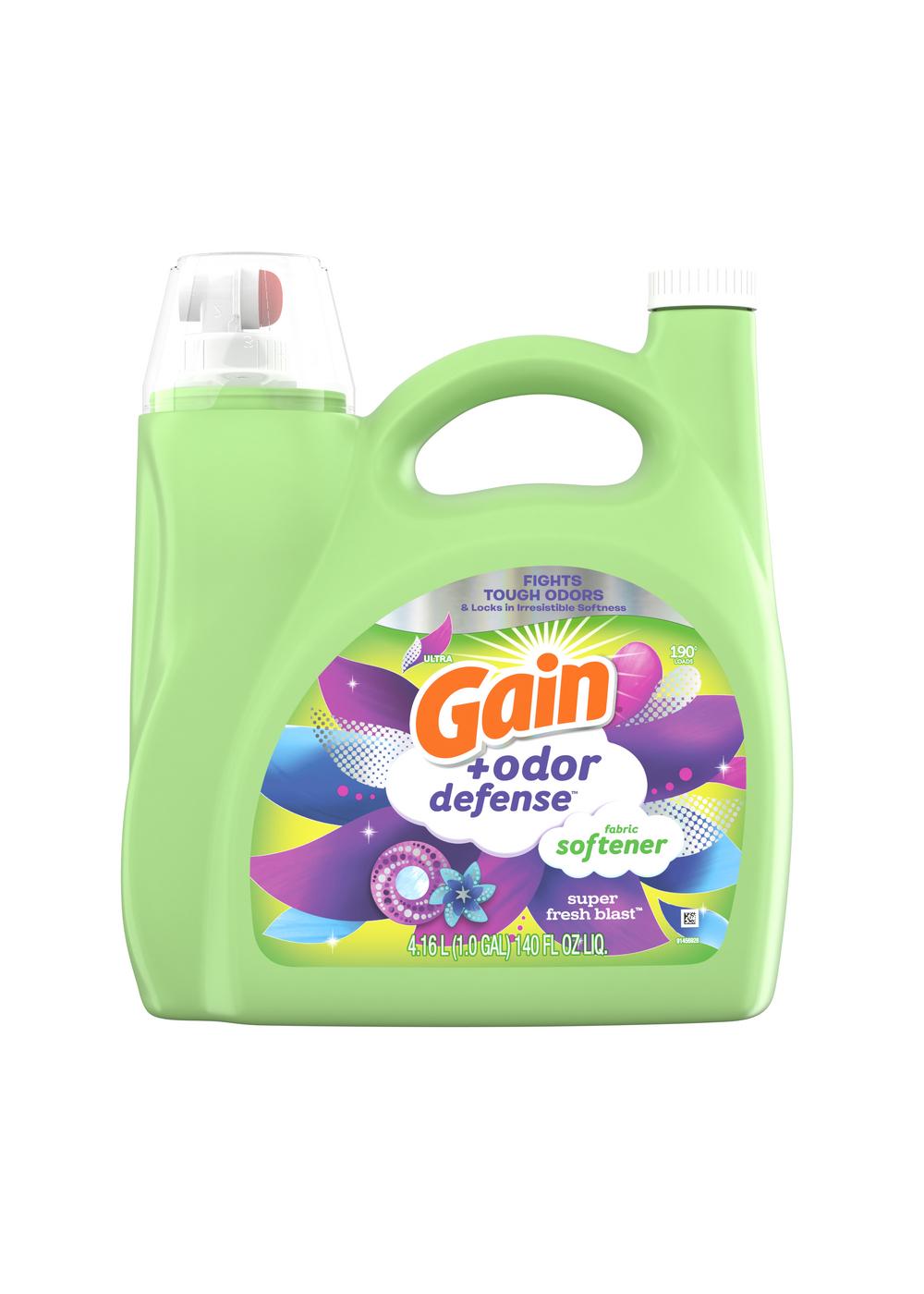 Gain + Odor Defense Liquid Fabric Softener, 190 Loads - Super Fresh Blast; image 7 of 9