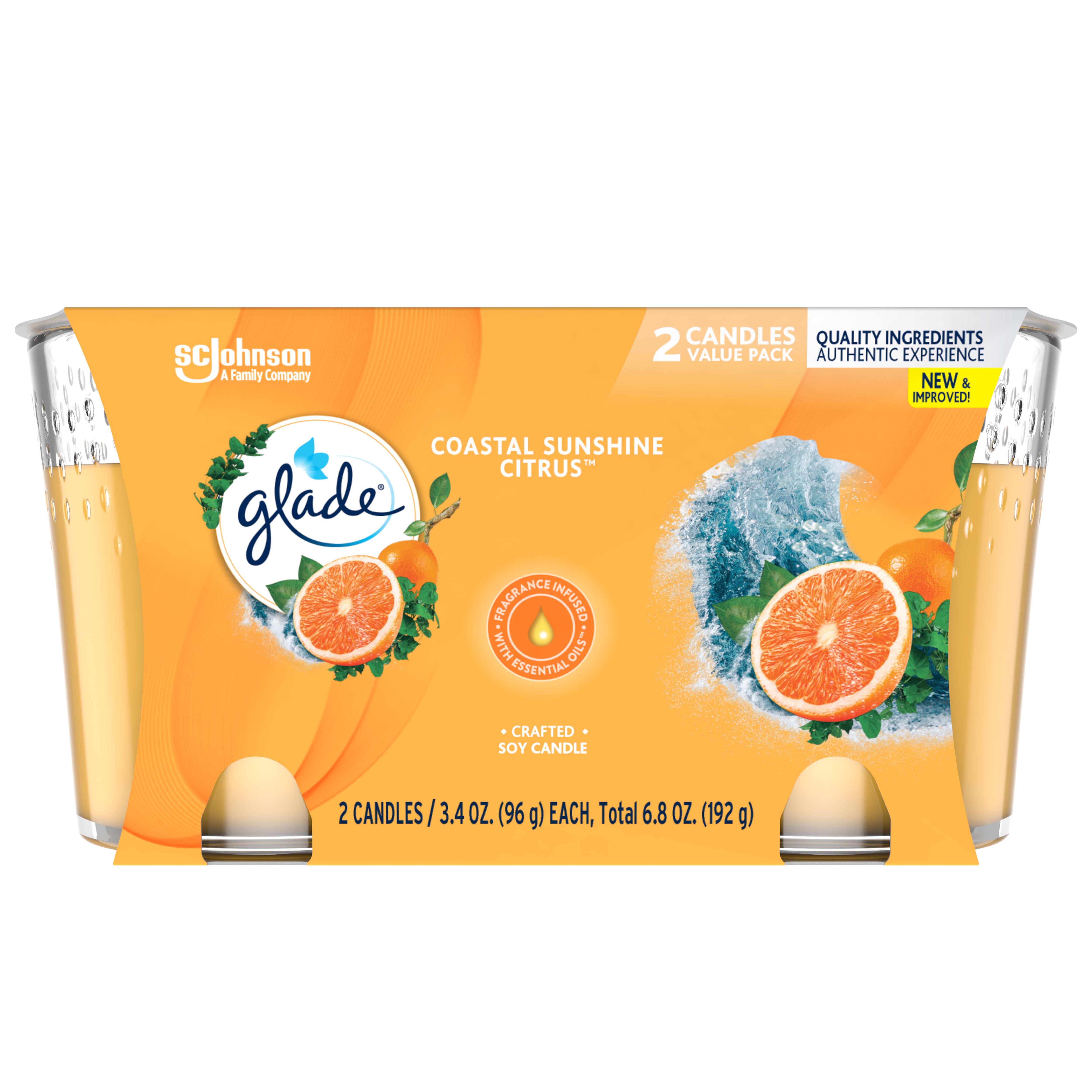 Glade Coastal Sunshine Citrus Candles Shop Candles at HEB