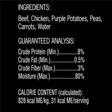 Cesar Simply Crafted Adult Wet Dog Food Meal Topper - Beef Chicken Purple Potatoes Peas & Carrots