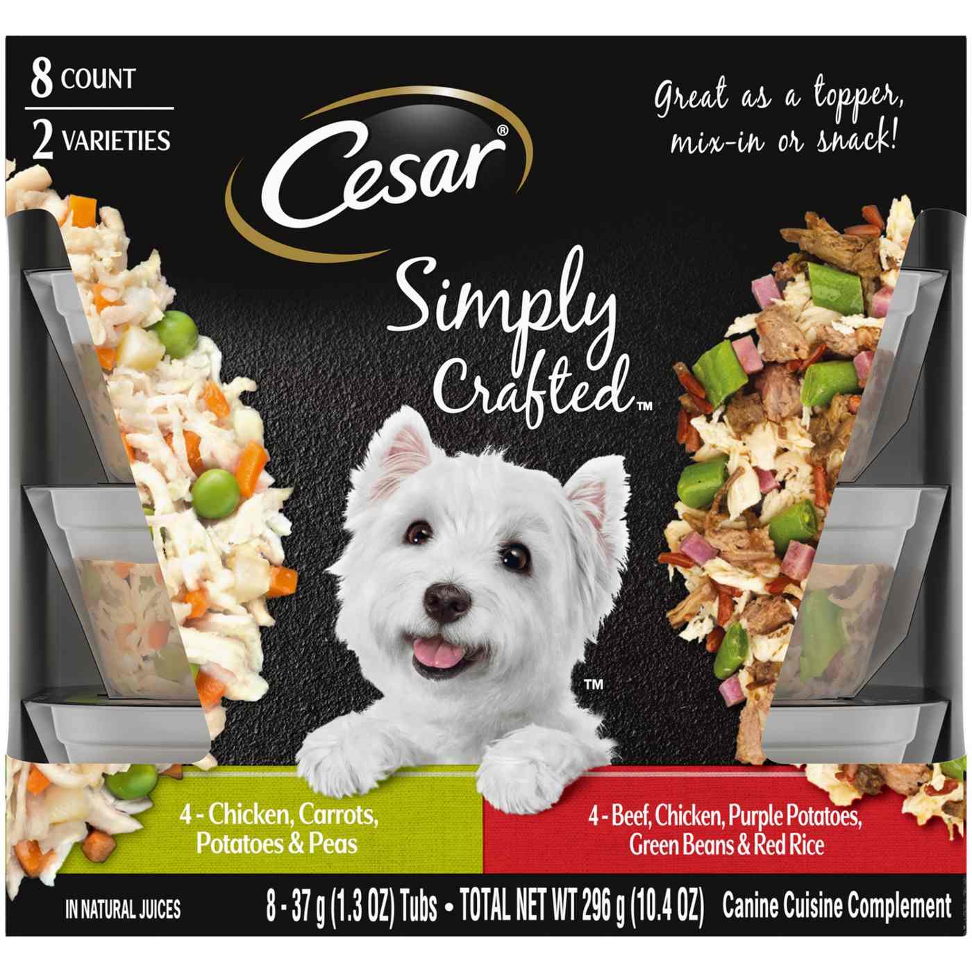 Cesar Simply Crafted Chicken & Beef Wet Dog Food Variety Pack; image 1 of 5