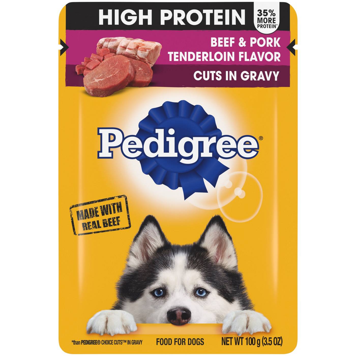 Pedigree High Protein Cuts In Gravy Beef & Pork Wet Dog Food; image 1 of 5