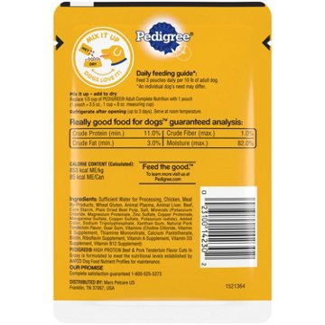 Pedigree High Protein Adult Soft Wet Dog - Beef & Pork Tenderloin Flavor