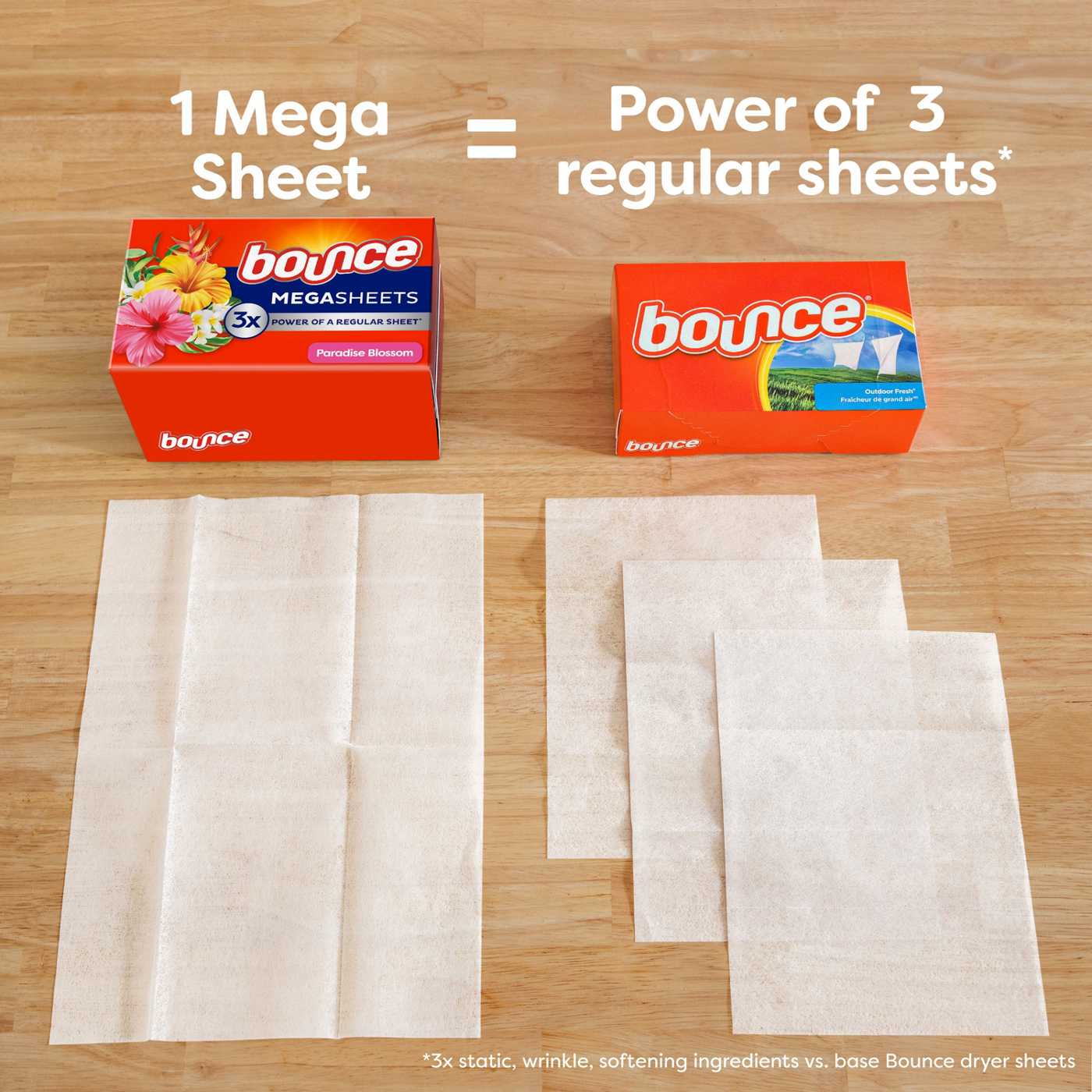 Bounce Lasting Fresh Fabric Softener Mega Dryer Sheets - Outdoor Fresh & Clean; image 2 of 10