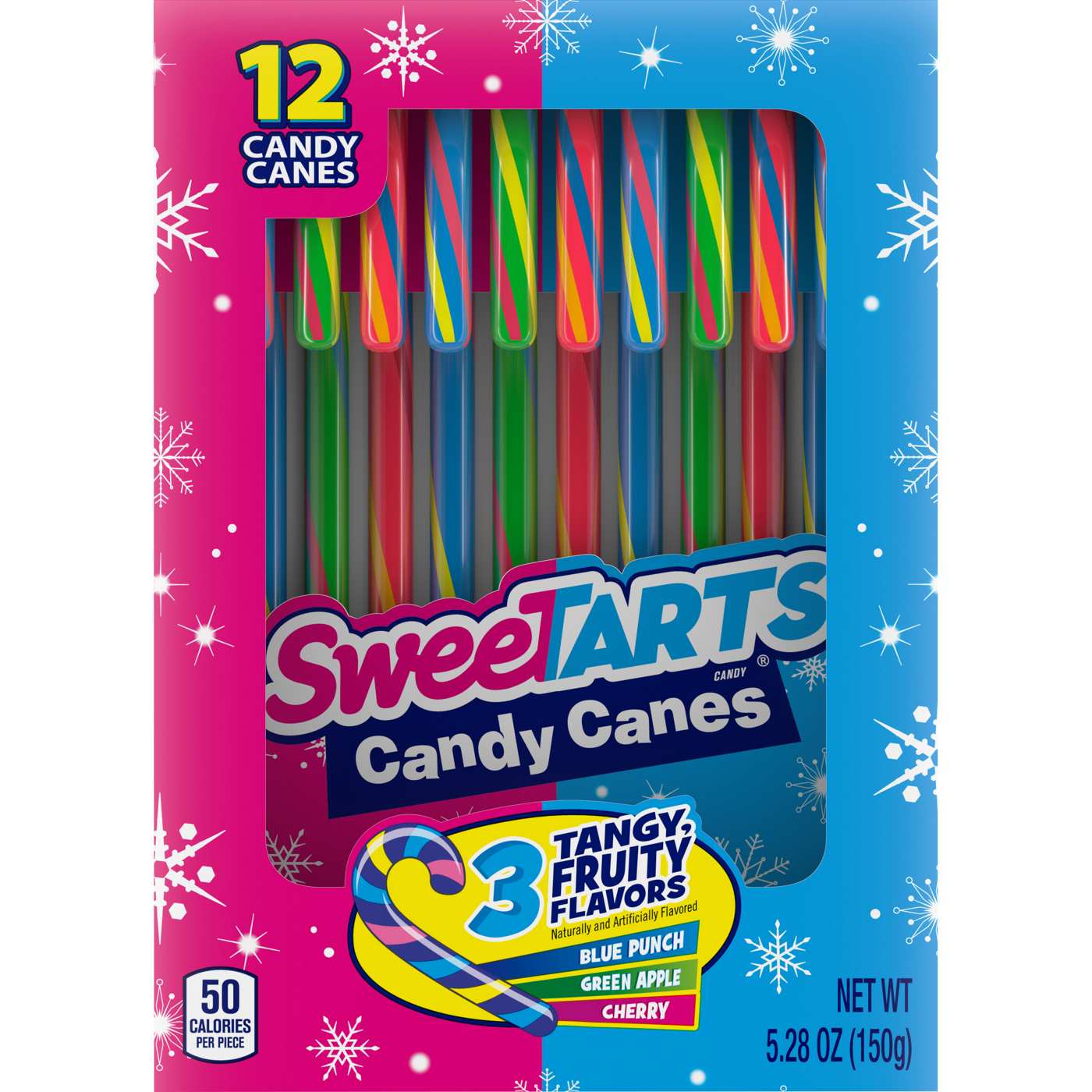 SweeTARTS Assorted Tangy Fruity Christmas Candy Canes; image 1 of 3