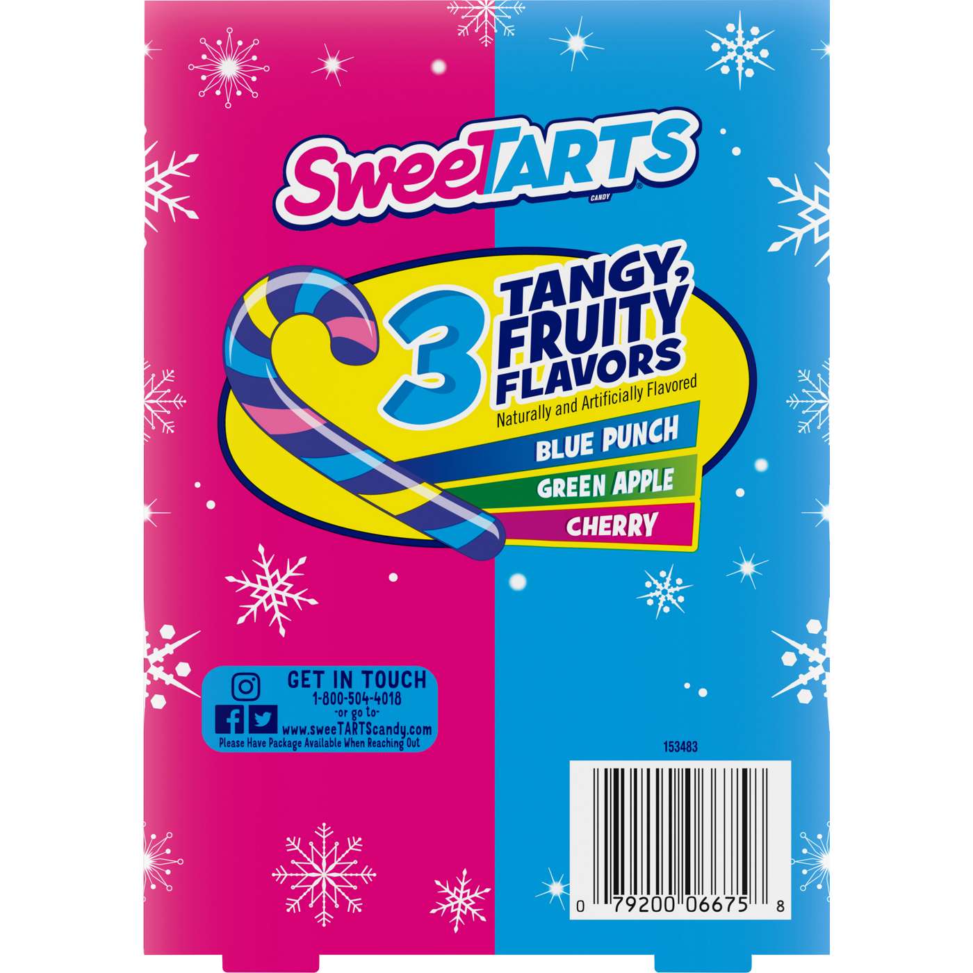 SweeTARTS Assorted Tangy Fruity Christmas Candy Canes; image 2 of 3