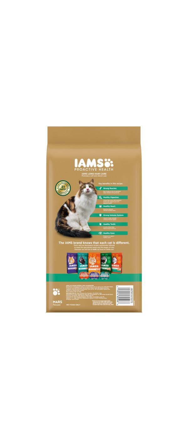 IAMS Proactive Health Long Hair Care Chicken & Salmon Adult Dry Cat Food; image 3 of 5