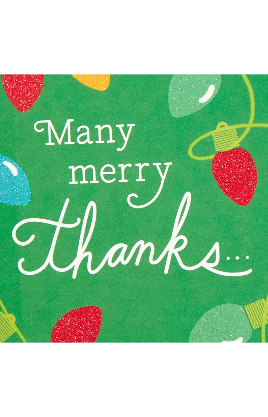 Hallmark Pack of Christmas Thank You Cards, Merry Thanks (1 Cards with Envelopes), #S10; image 3 of 6