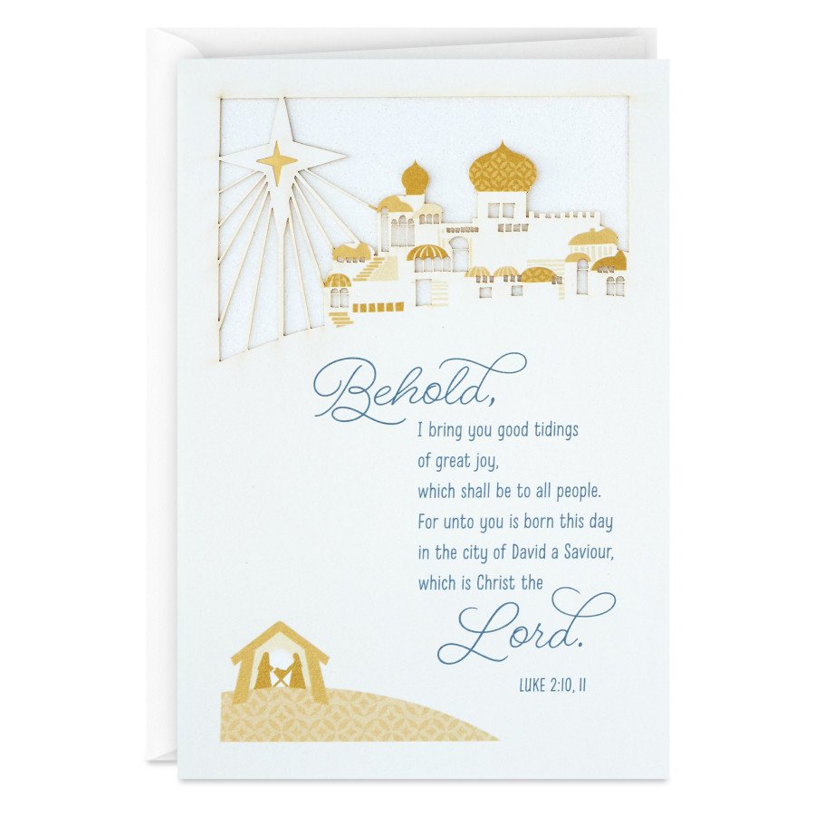 Hallmark Dayspring Good Tidings Of Great Joy Christmas Card - S22 