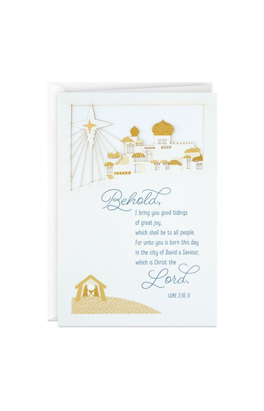 Hallmark DaySpring Good Tidings of Great Joy Christmas Card - S22; image 1 of 6