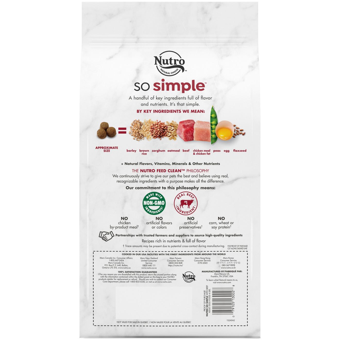 Nutro So Simple with Beef Adult Dry Dog Food; image 4 of 4