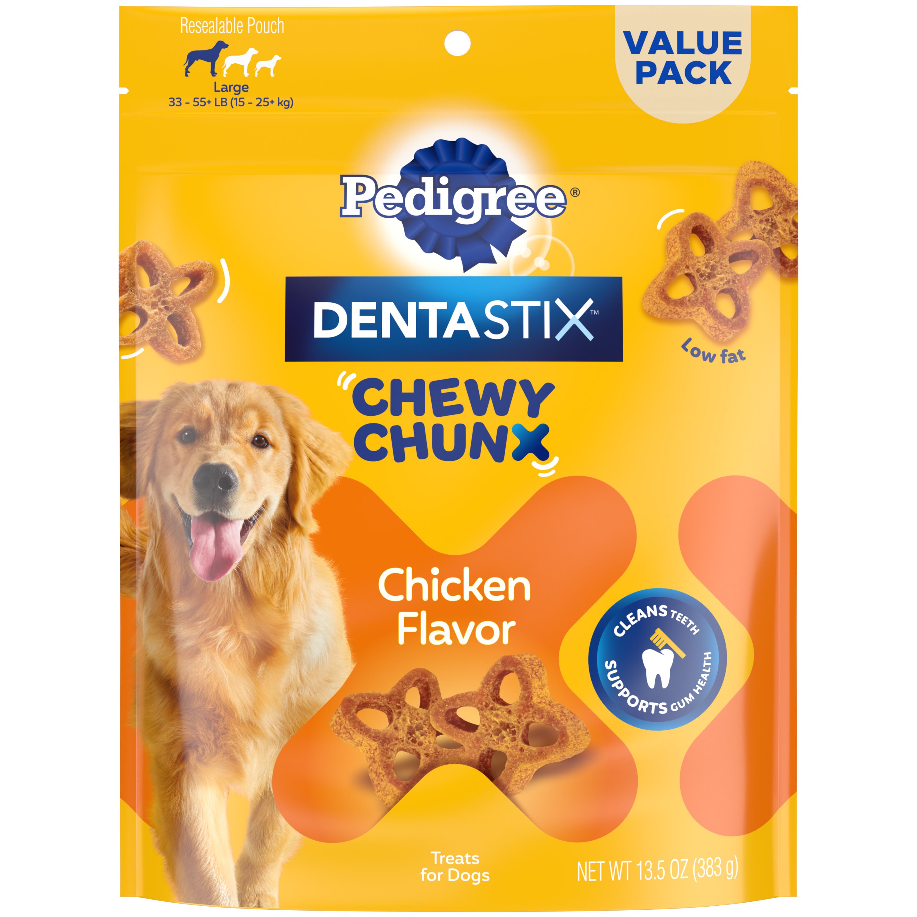 Pedigree Dentastix Chewy Chunx Chicken Flavor Large Dog Treats Shop Dental treats at H E B