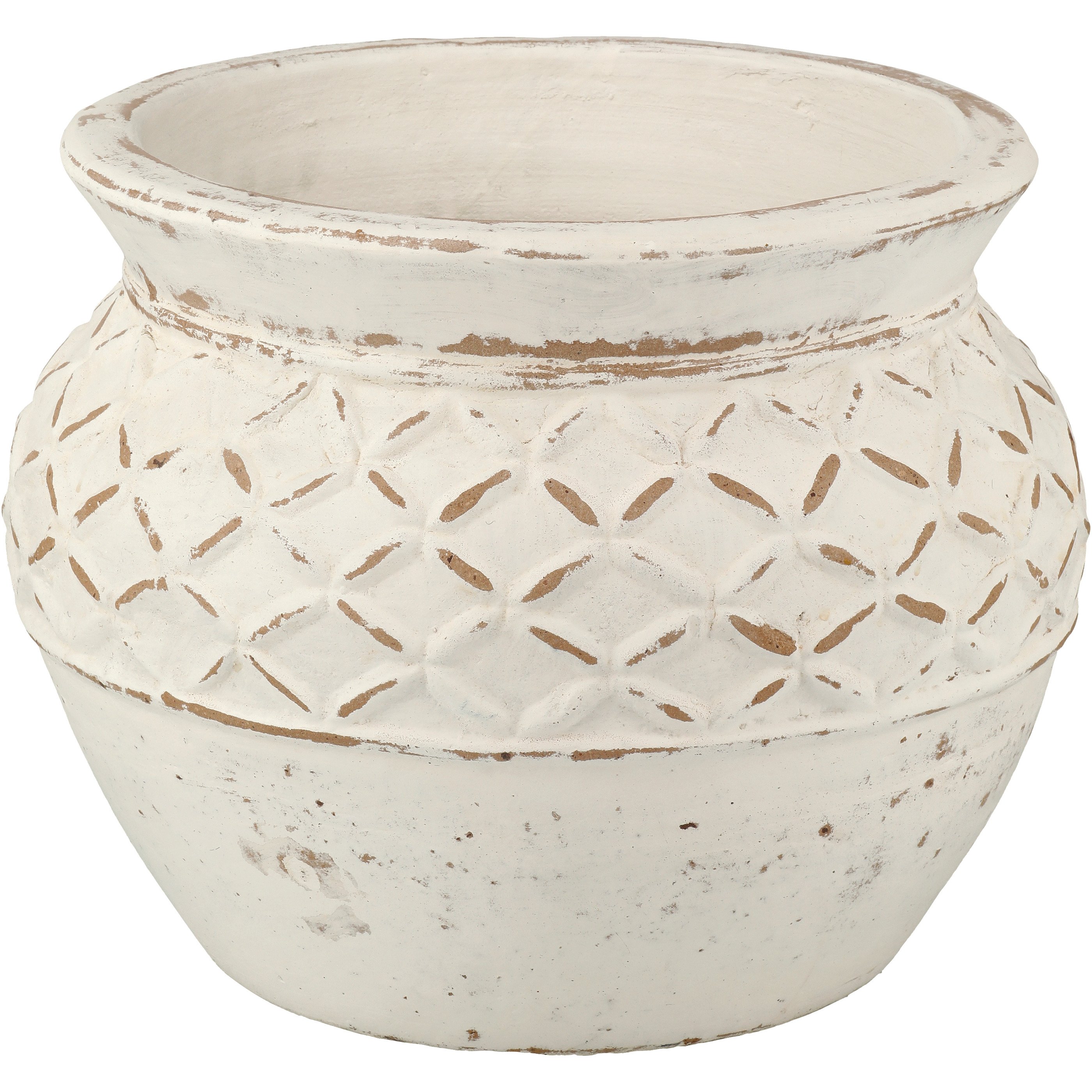 Blue Orange Pottery Tejida Clay Planter - White Wash - Shop Pots ...