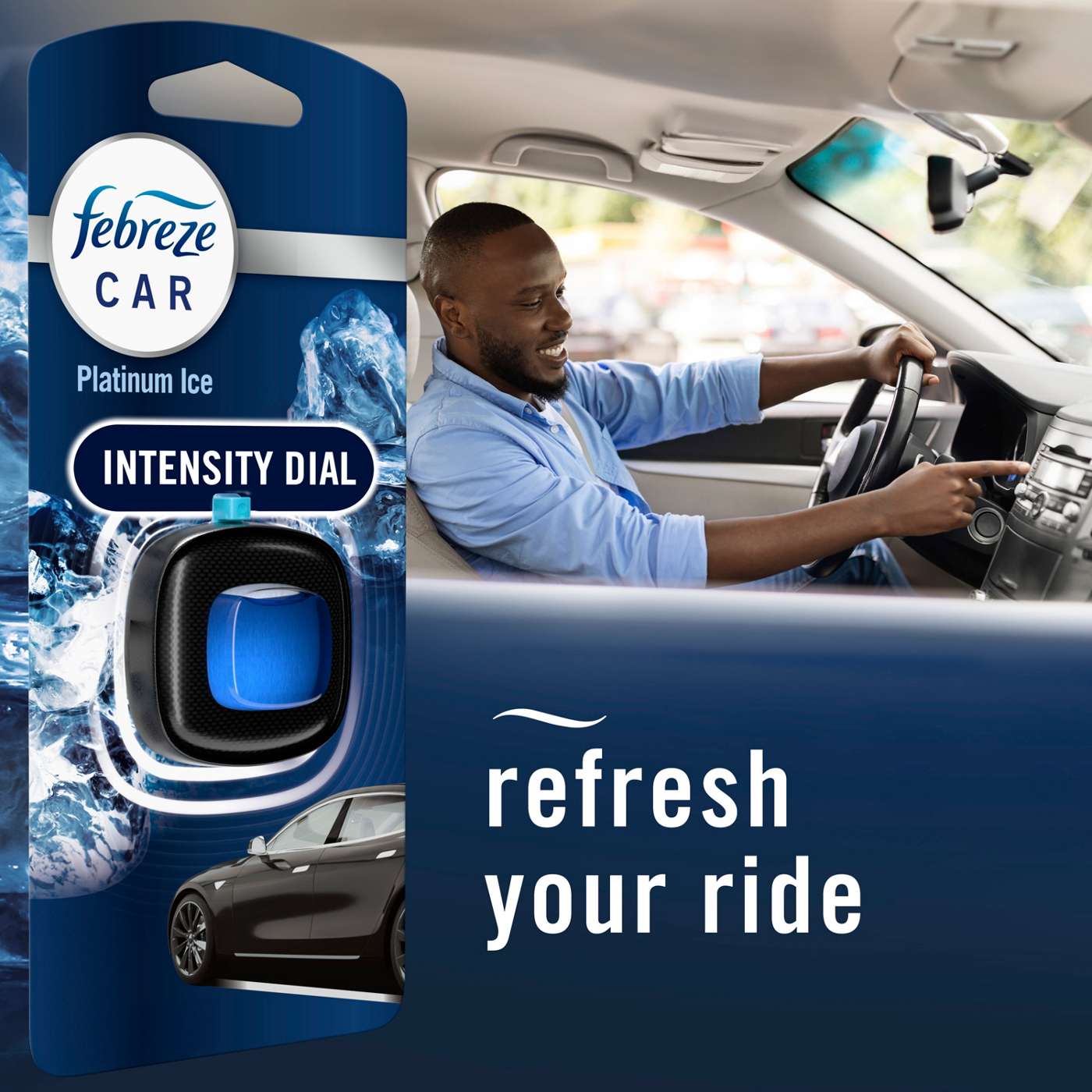 Febreze Car Platinum Ice Air Freshener Vent Clips Shop Air Fresheners