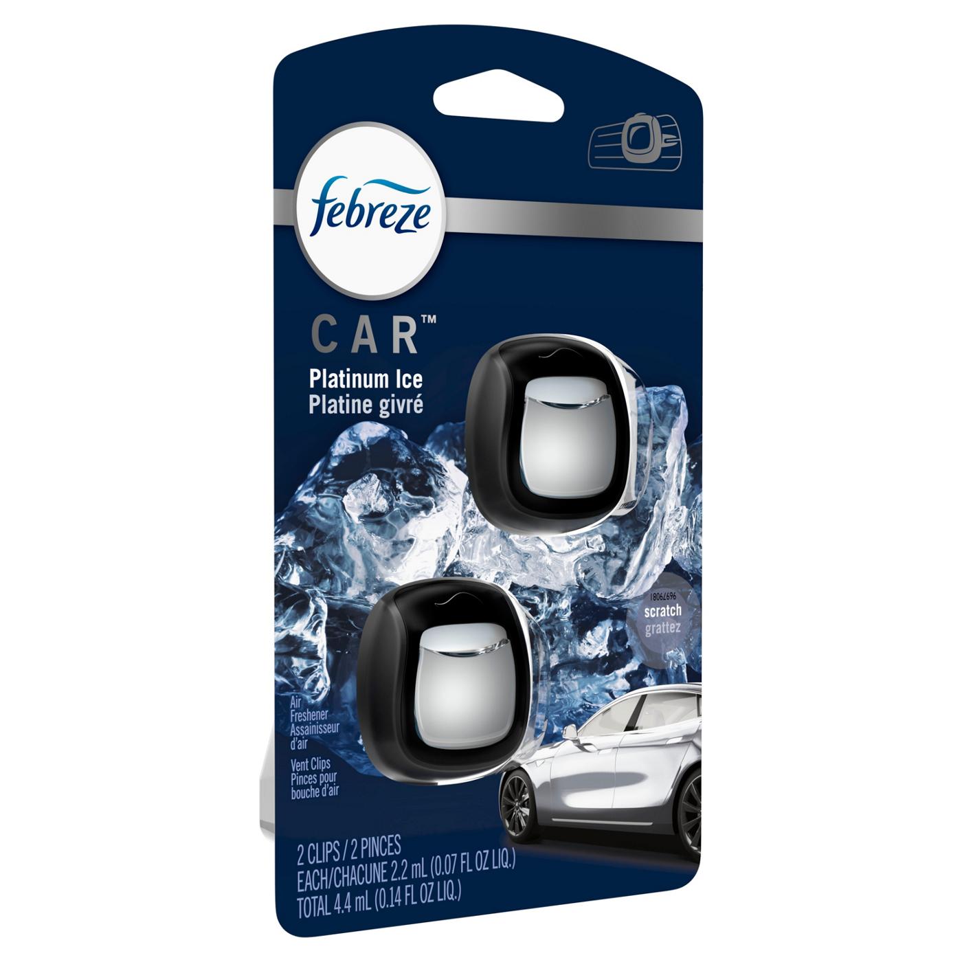 Febreze Car Platinum Ice Air Freshener Vent Clips - Shop Air Fresheners at  H-E-B