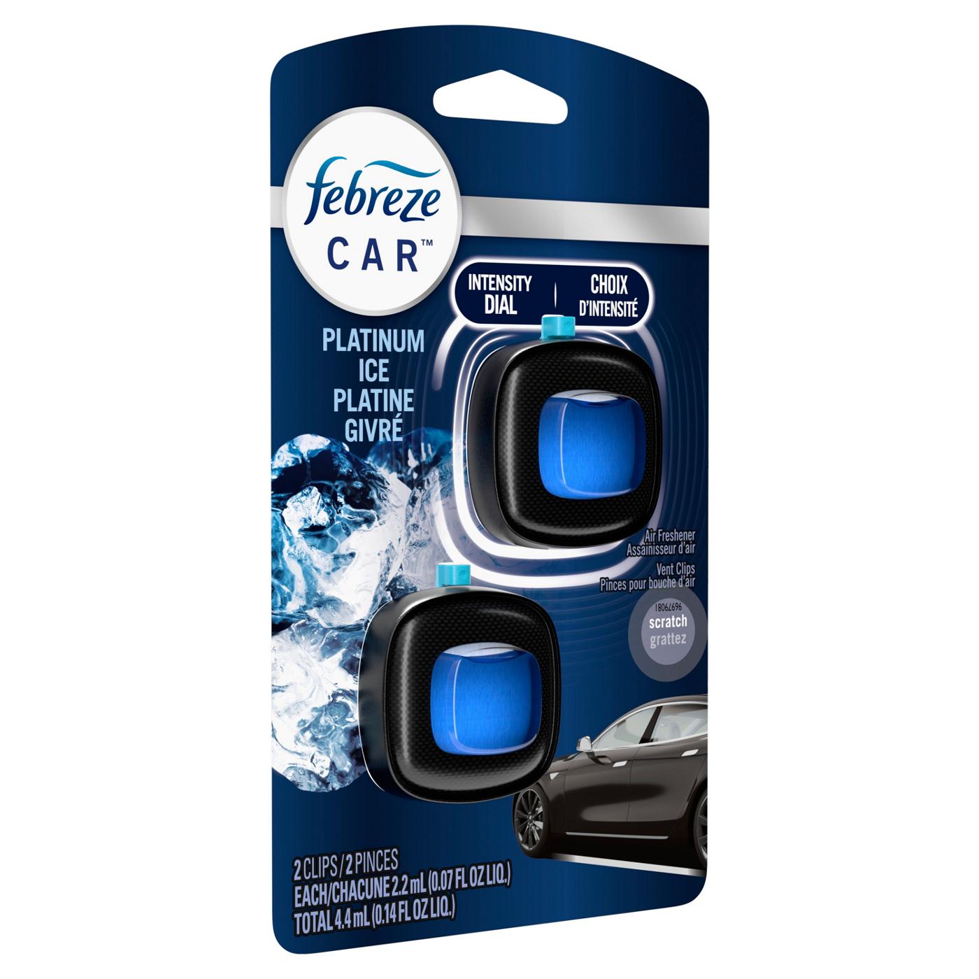 Febreze Car Platinum Ice Air Freshener Vent Clips Shop Air Fresheners
