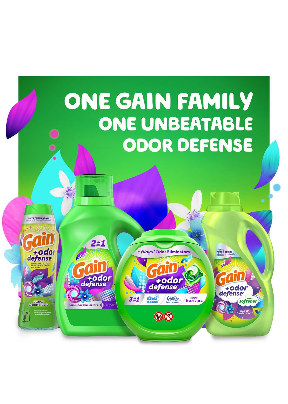 Gain + Odor Defense In-Wash Scent Booster Beads - Super Fresh Blast; image 4 of 11