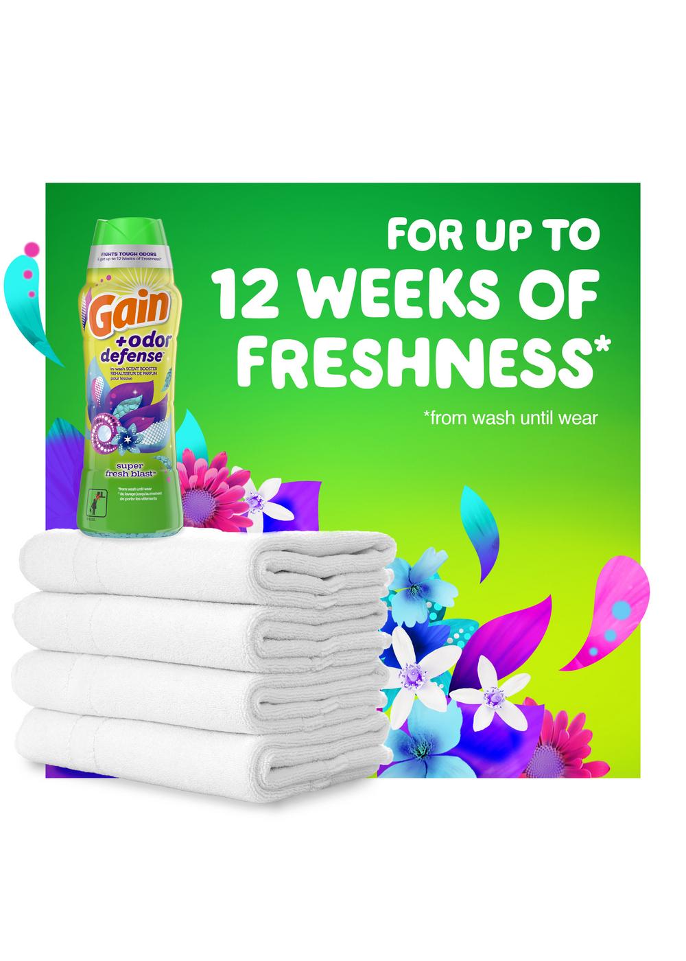 Gain + Odor Defense In-Wash Scent Booster Beads - Super Fresh Blast; image 5 of 11