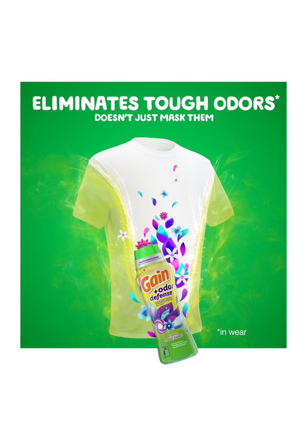 Gain + Odor Defense In-Wash Scent Booster Beads - Super Fresh Blast; image 9 of 11