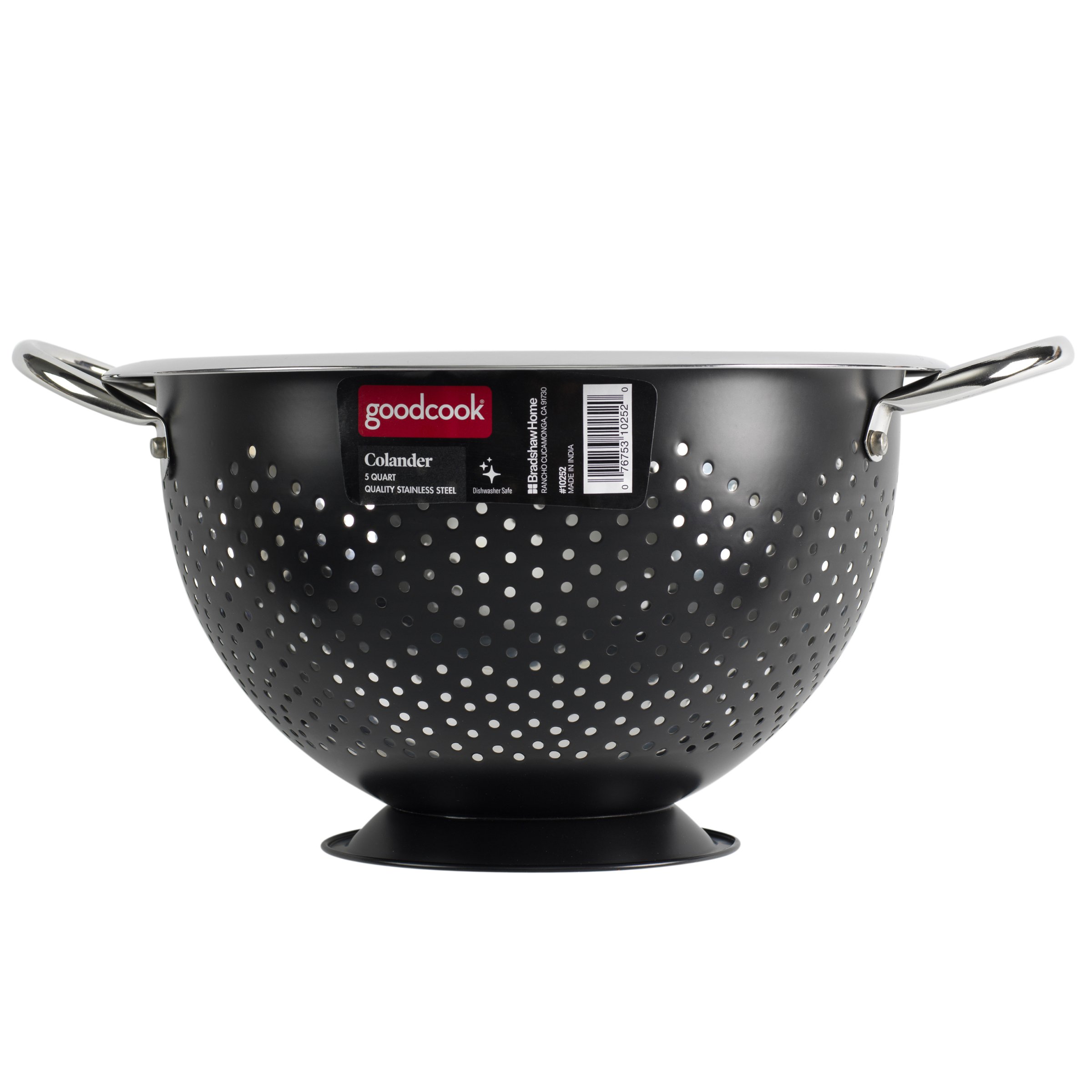GoodCook Gourmet Stainless Steel Colander Black Shop Utensils
