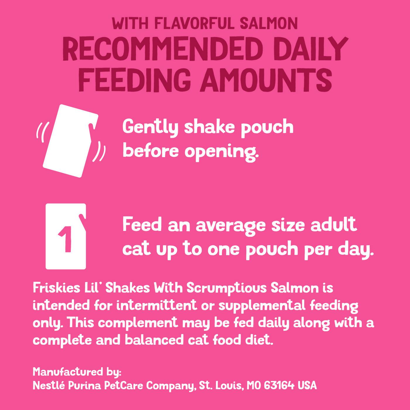Friskies Purina Friskies Pureed Cat Food Topper, Lil’ Shakes With Scrumptious Salmon Lickable Cat Treats; image 4 of 8