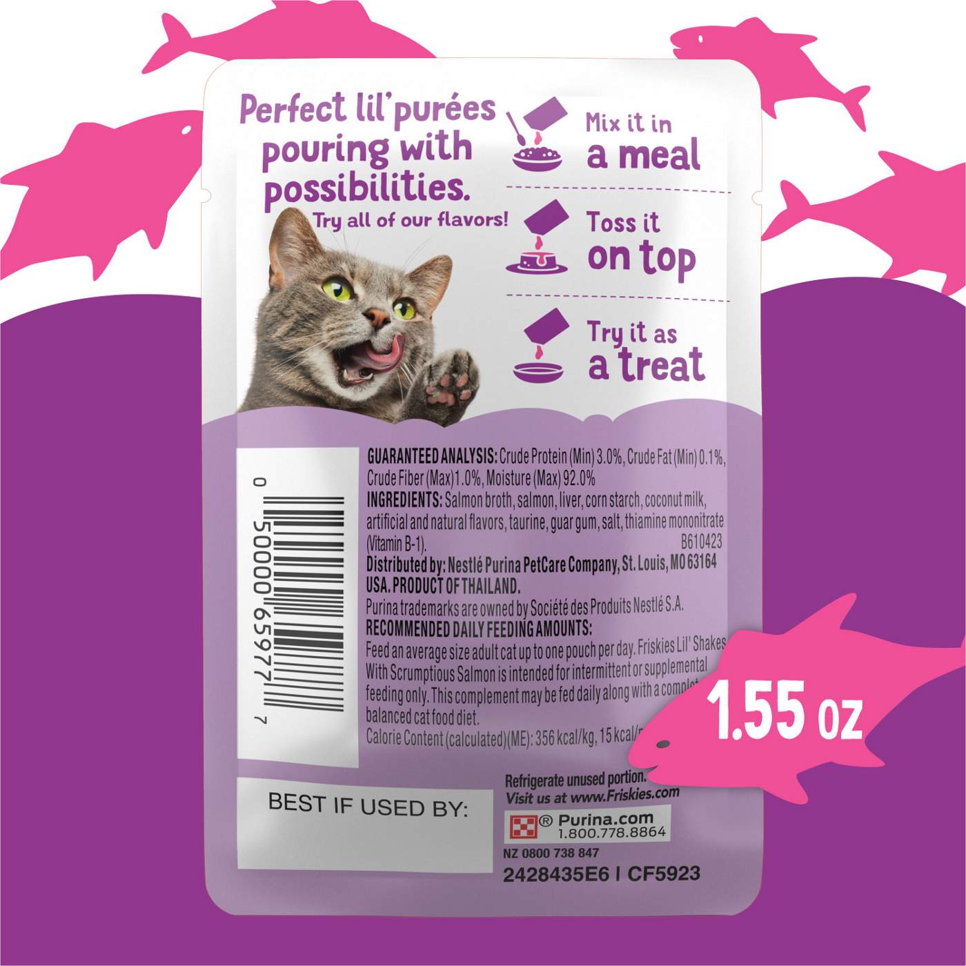 Friskies Purina Friskies Pureed Cat Food Topper, Lil’ Shakes With