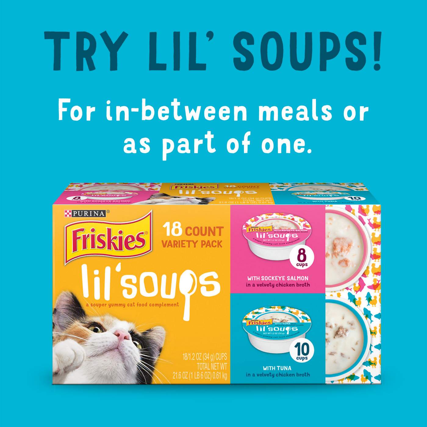 Friskies Purina Friskies Gravy Wet Cat Food Lickable Cat Treats Variety Pack, Lil' Grillers Seared Cuts With Chicken & Tuna; image 3 of 7