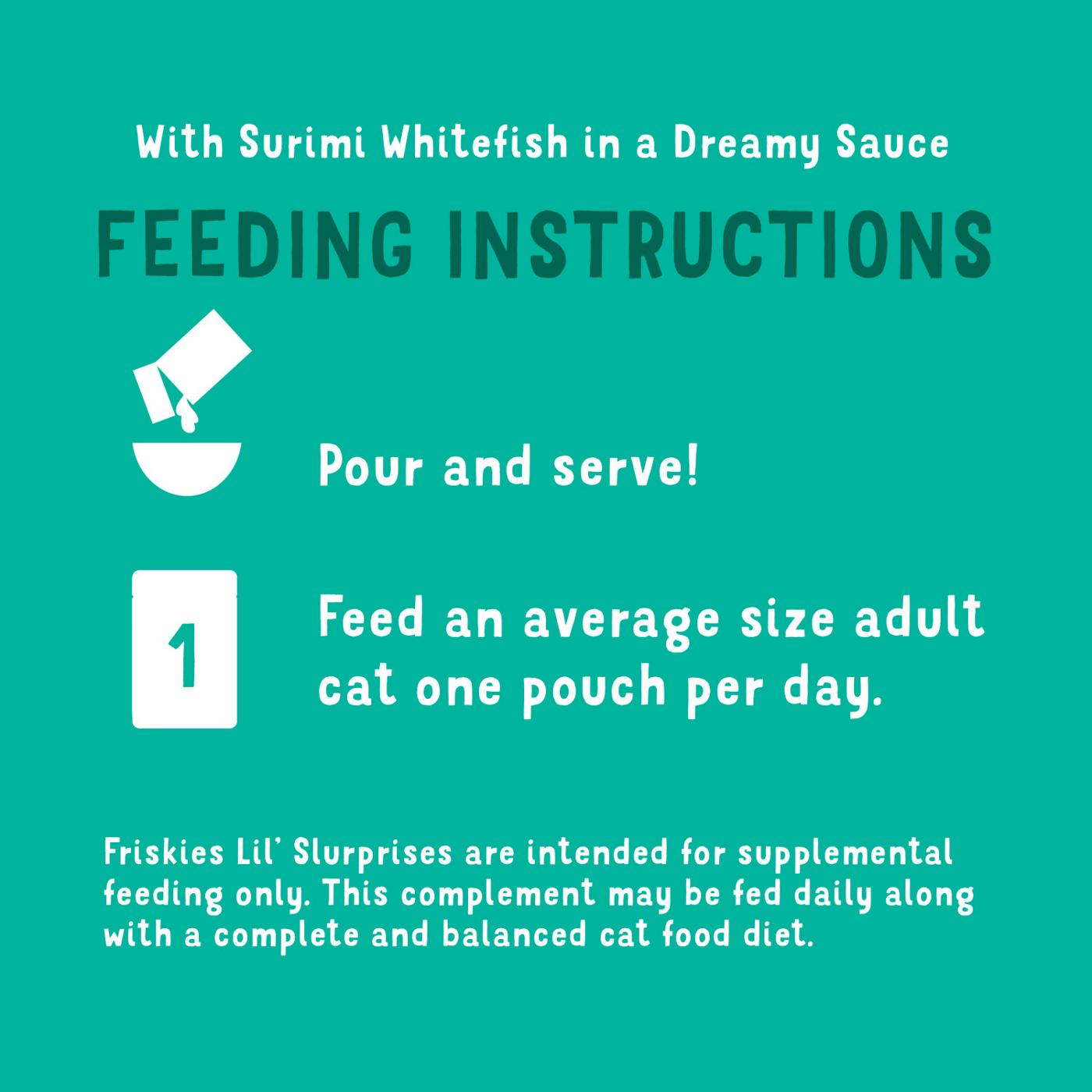 Friskies Purina Friskies Cat Food Complement, Lil’ Slurprises With Surimi Whitefish Lickable Cat Treats; image 2 of 6