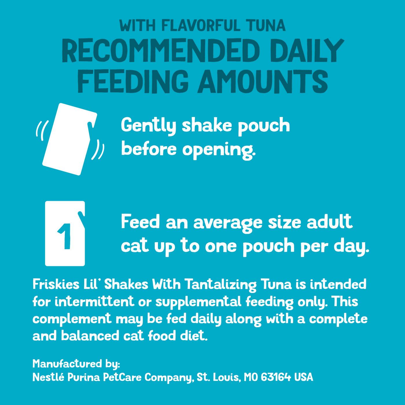 Friskies Purina Friskies Wet Pureed Cat Food Topper, Lil' Shakes With Tantalizing Tuna Lickable Cat Treats; image 5 of 8