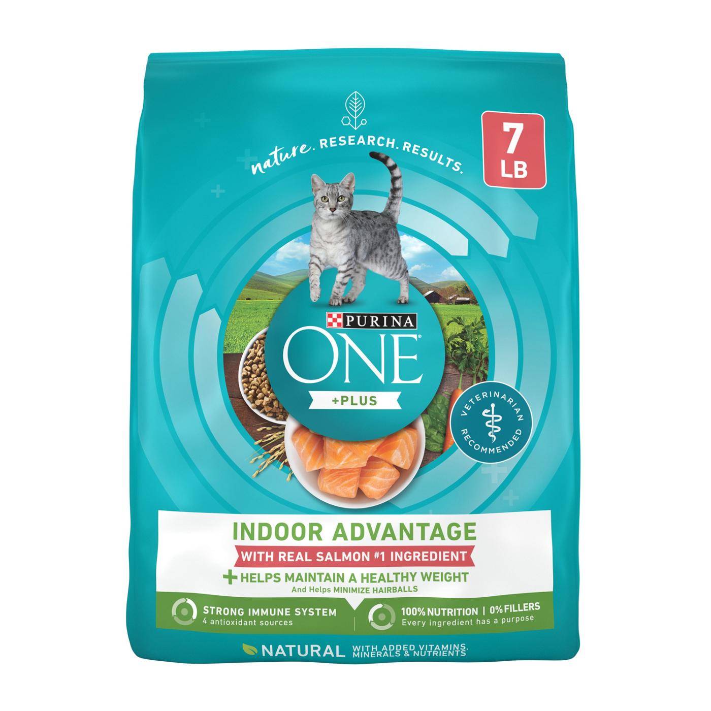 Purina ONE Natural Low Fat Indoor Dry Weight Control High Protein Cat Food Plus Indoor Advantage With Real Salmon Shop Food at H E B