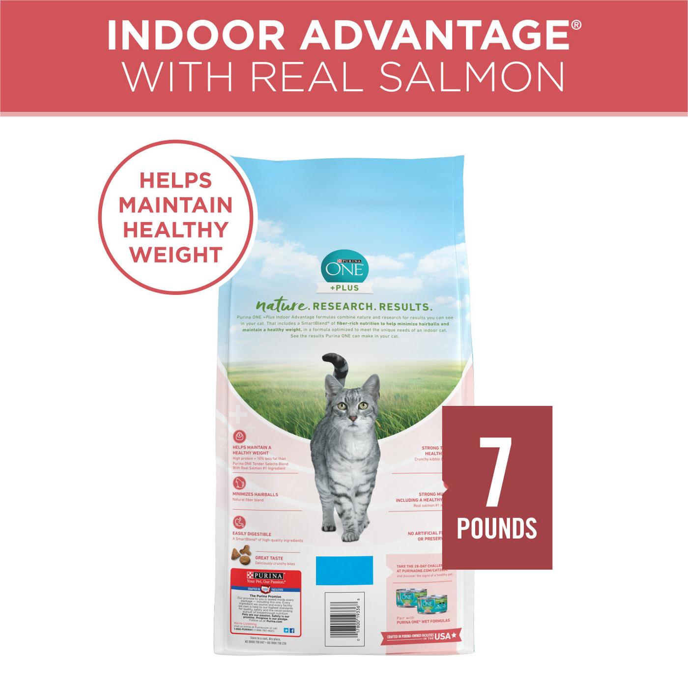 Purina ONE Purina ONE Natural Low Fat, Indoor Dry Weight Control High Protein Cat Food Plus Indoor Advantage With Real Salmon; image 4 of 7