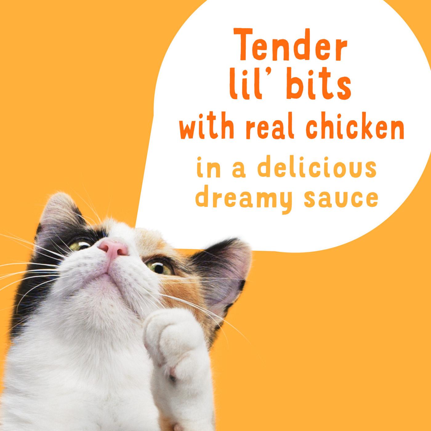 Friskies Purina Friskies Wet Cat Food Lickable Cat Treats, Lil’ Slurprises With Shredded Chicken in a Dreamy Sauce; image 6 of 6