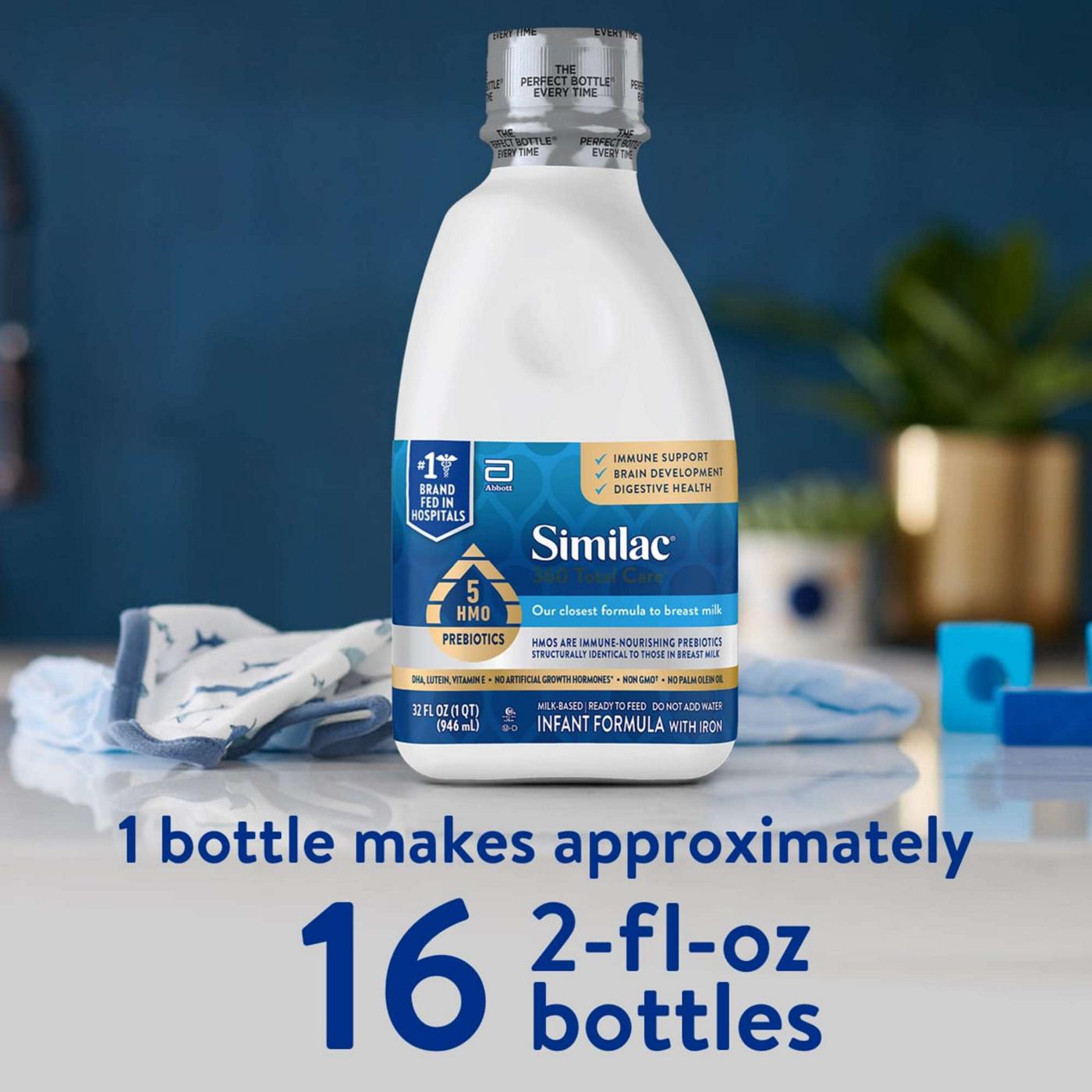 Similac 360 Total Care Ready-to-Feed Infant Formula with 5 HMO Prebiotics; image 2 of 8