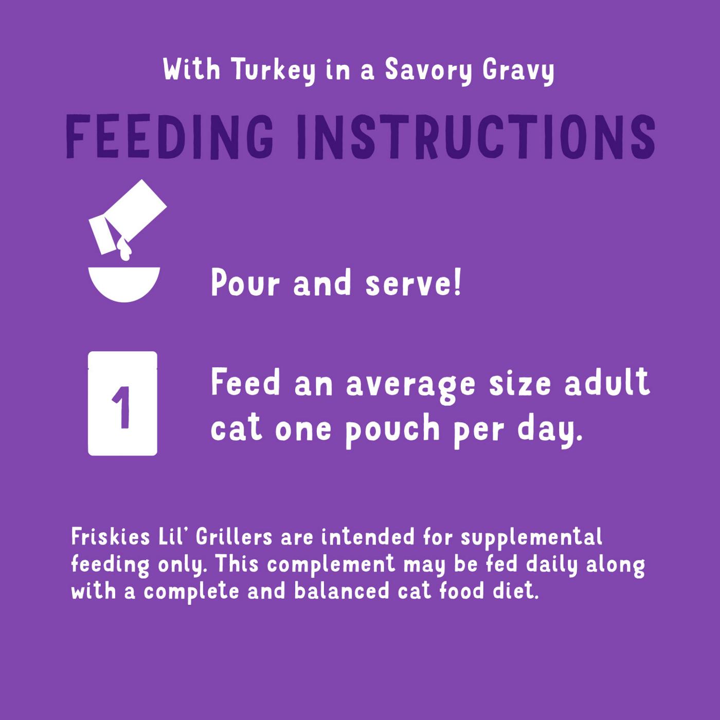 Friskies Purina Friskies Gravy Wet Cat Food Complement, Lil' Grillers Seared Cuts With Turkey; image 5 of 7