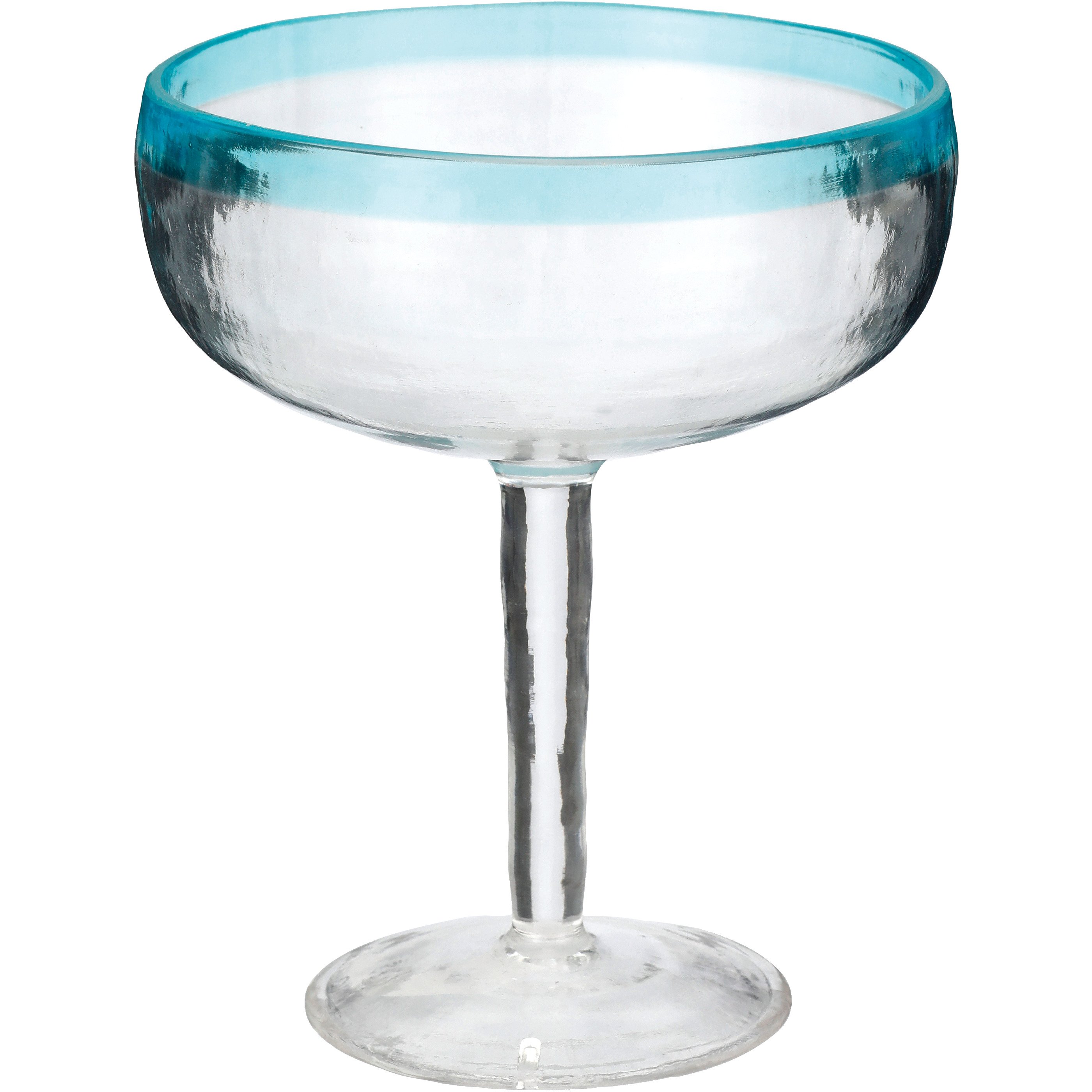 Destination Holiday Acrylic Blue Rim Fiesta Margarita Glass Shop Cups